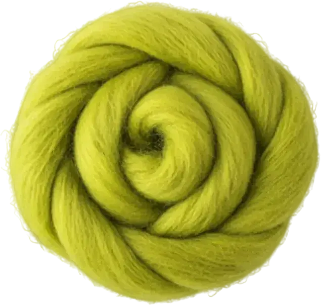 Felted green pile